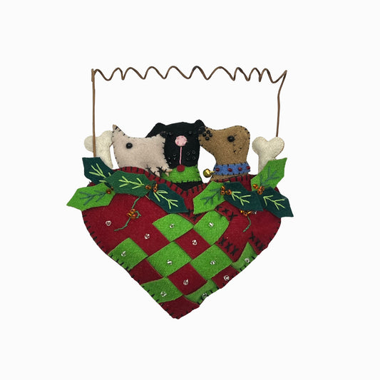 Dogs in Christmas Basket