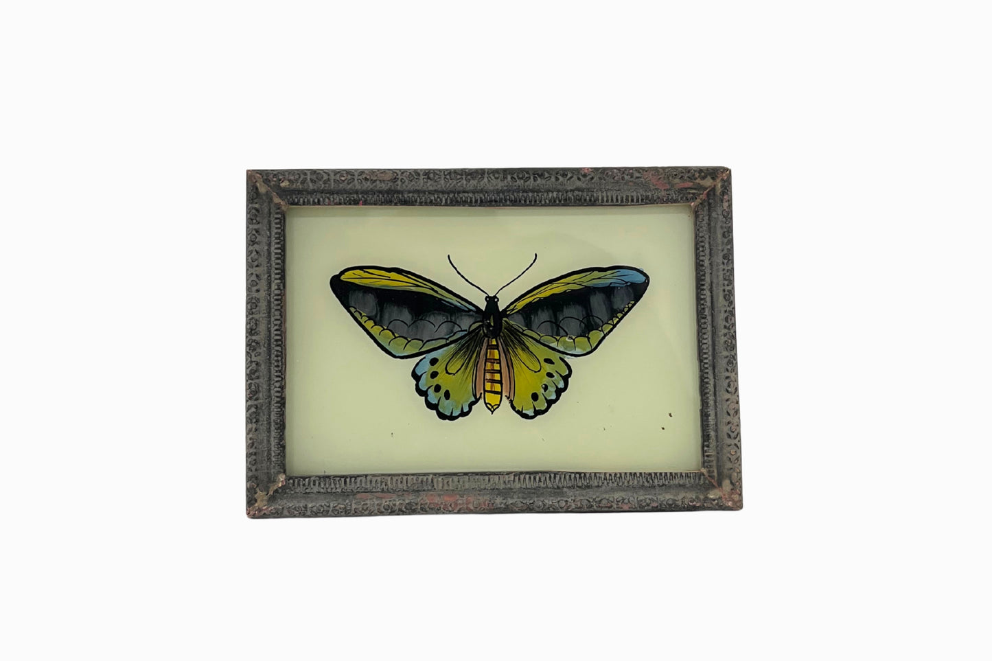 A reverse glass painting of a butterfly (small)