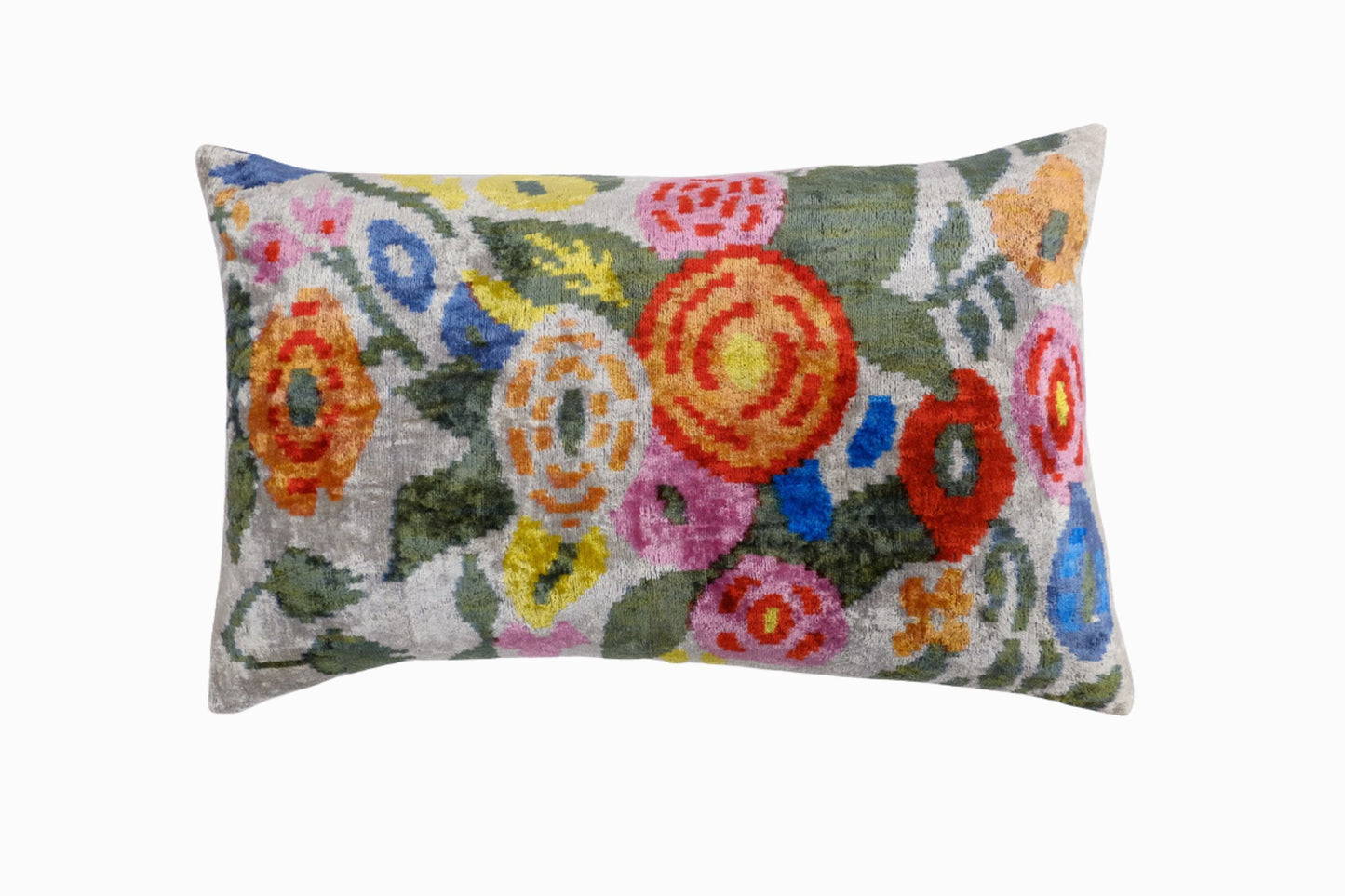 Uzbeki patterned velvet cushion