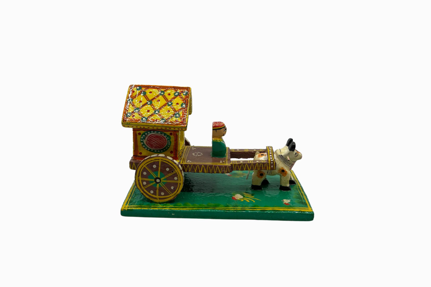 Brightly painted Indian cart