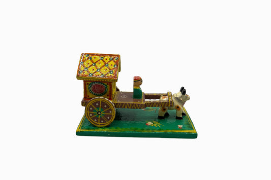 Brightly painted Indian cart