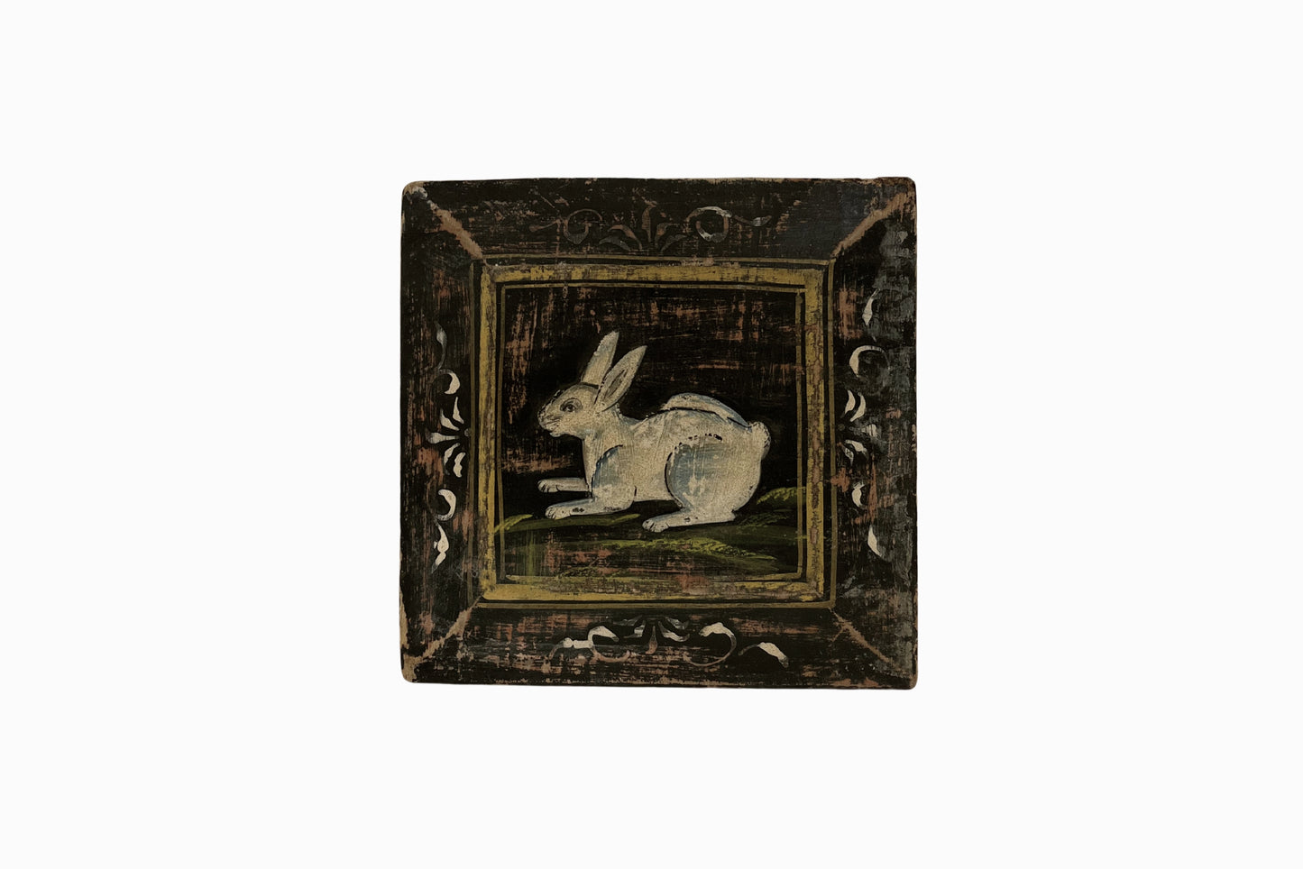 A Panel Painting of a Rabbit