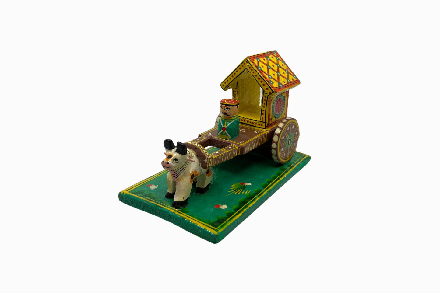 Brightly painted Indian cart