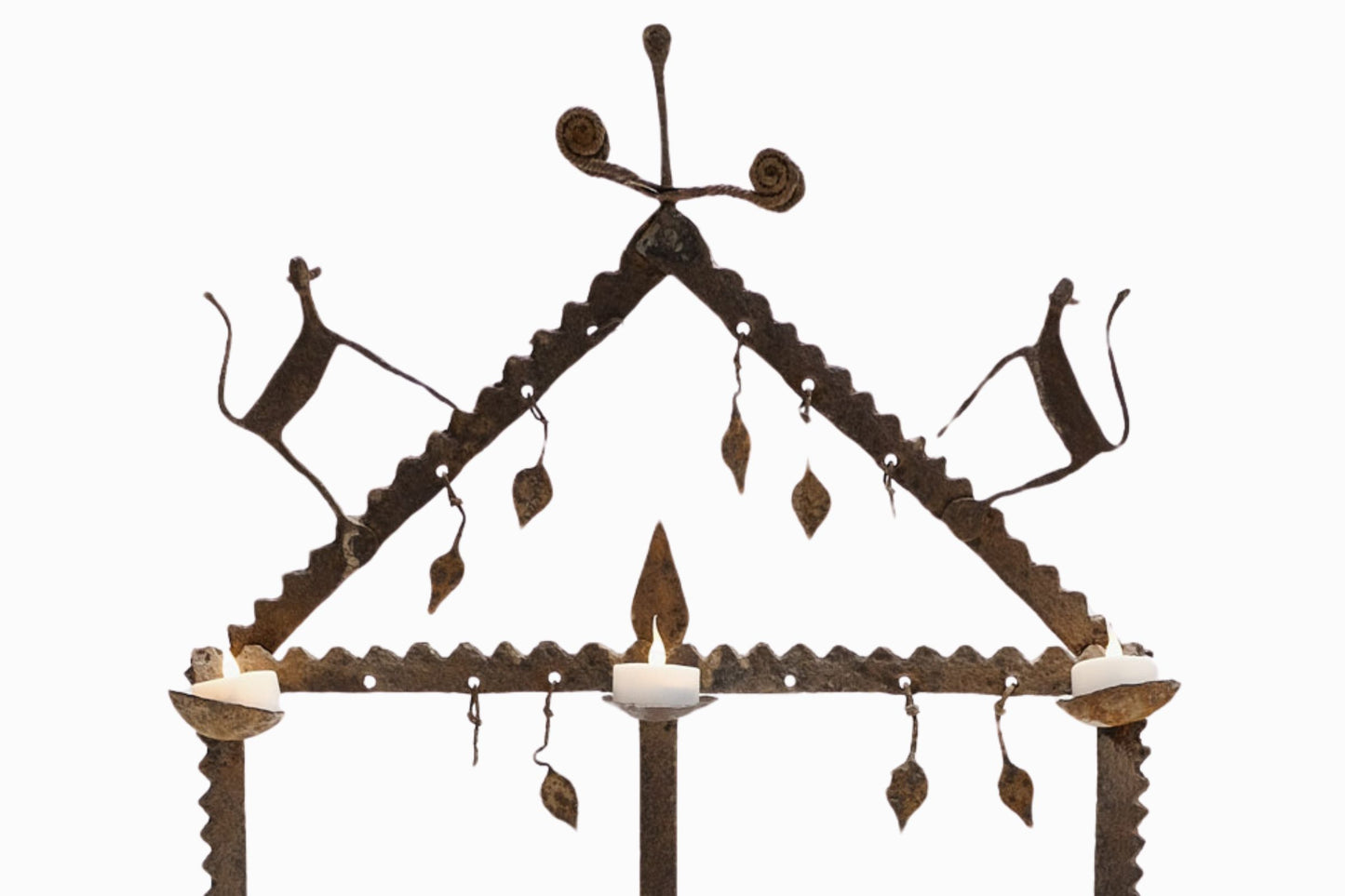 Indian cut out metal tealight holder (Large)