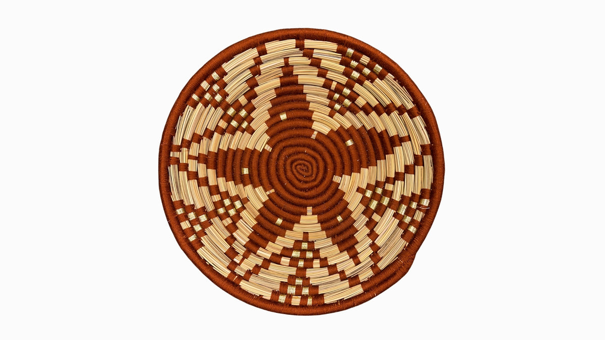 Large Berber Basket - Rust