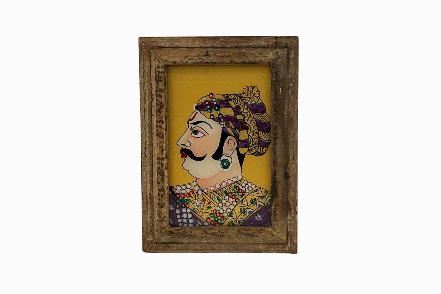 A reverse glass painting of a Maharaja (small)