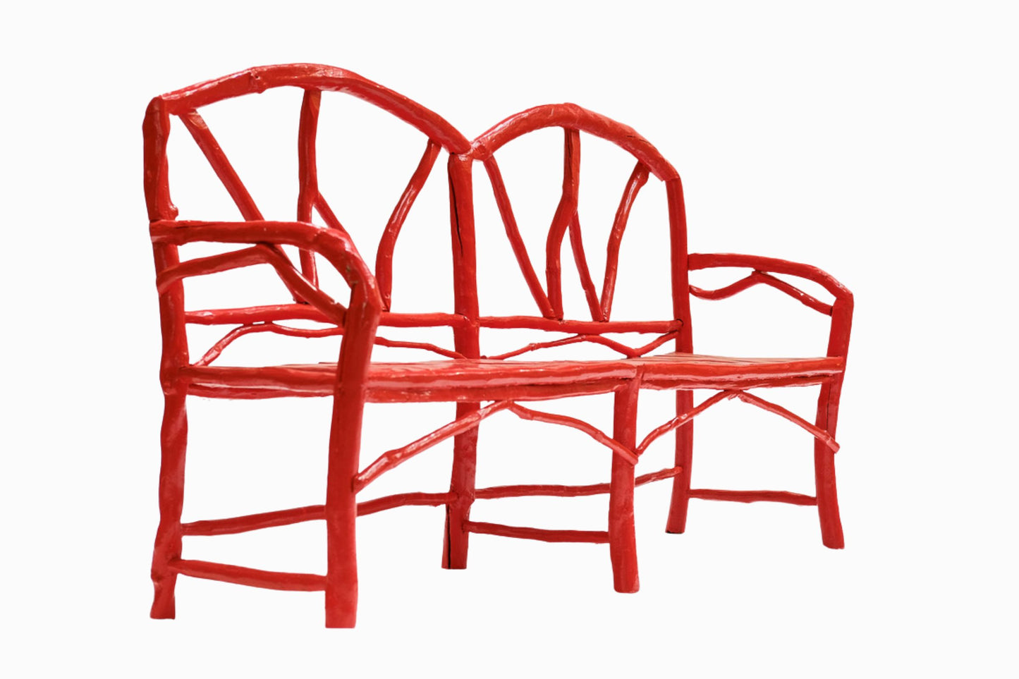 Maroc Baroque Three-Seater Banquette - Red