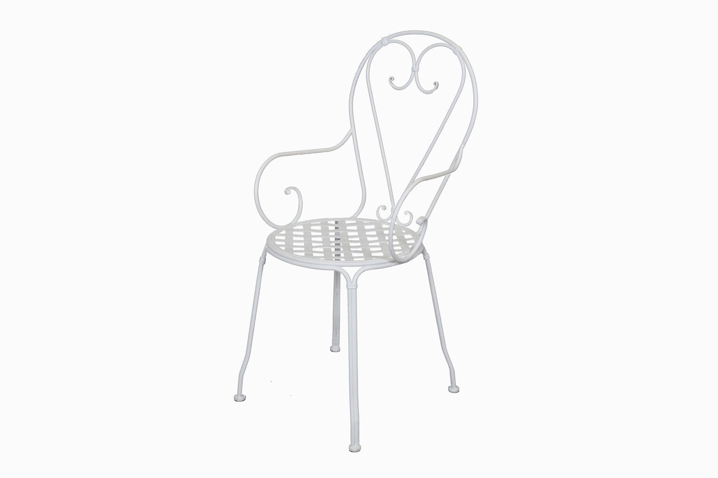 Canapé et chaise Coeur en Métal Blanc