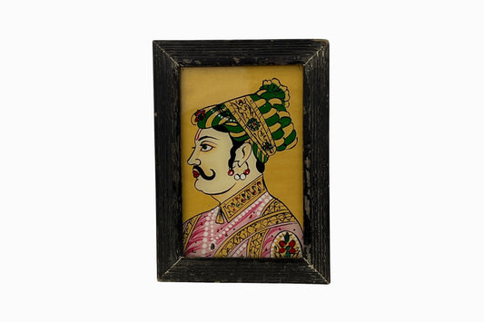 A reverse glass painting of a Maharaja (small)