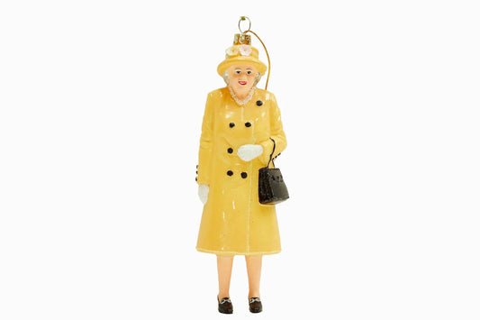 Décoration Queen en verre-jaune