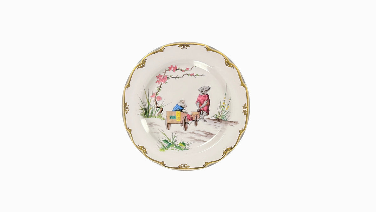Set of 6 'The Secret Village of Mice' Metal Plates