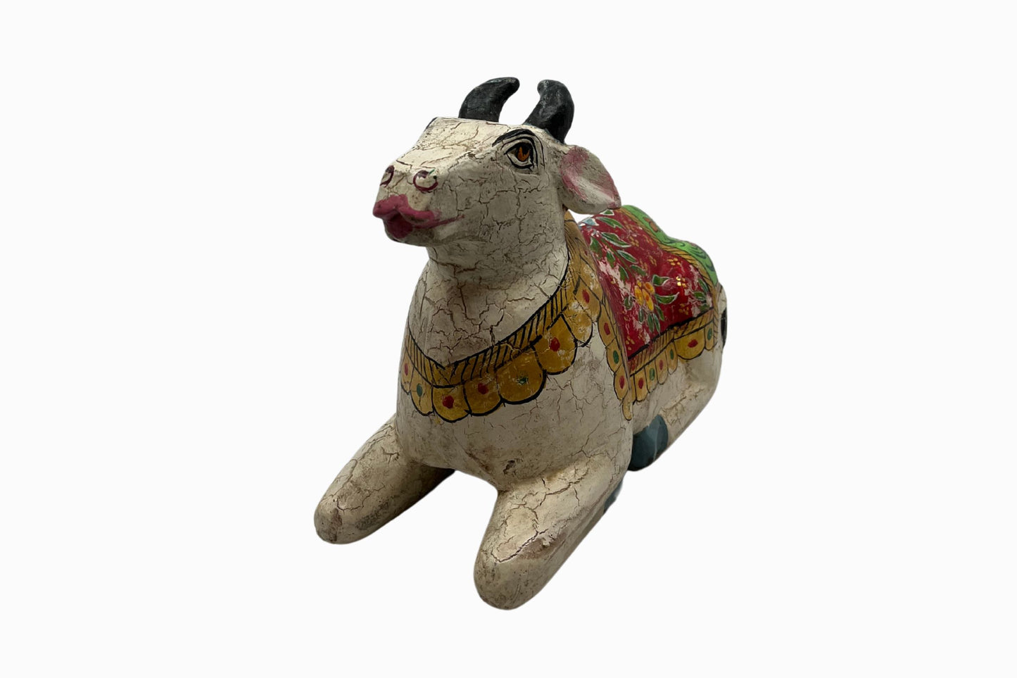 Painted wooden figure of a holy cow 1