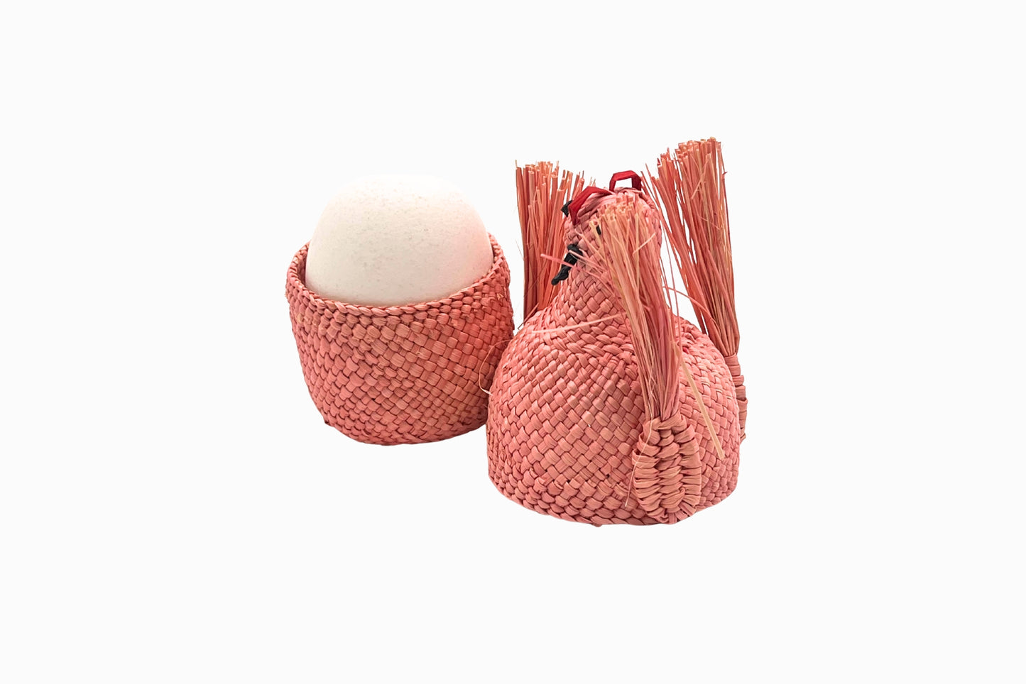 Pink Straw Egg Cup