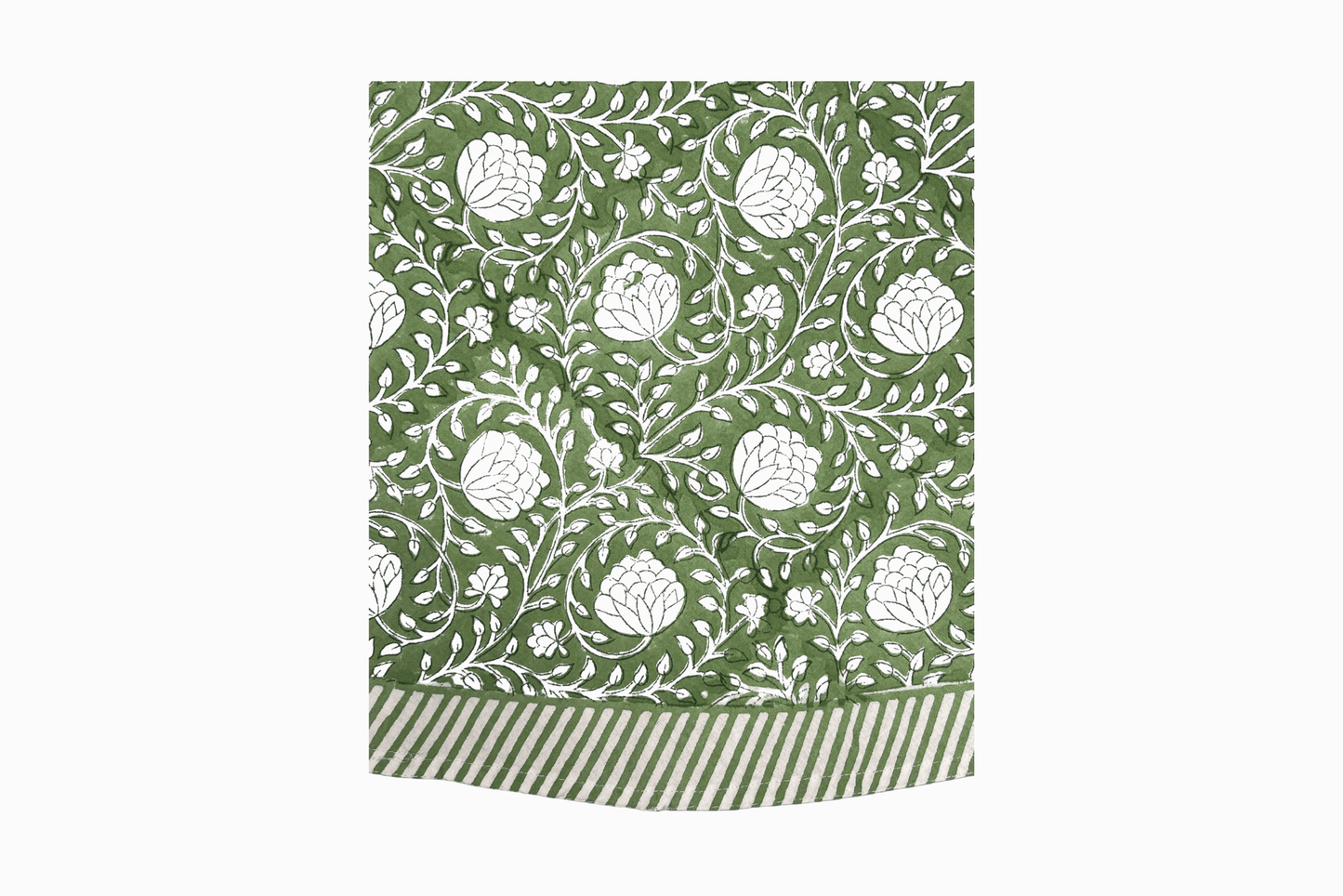 Mantel de algodón TC5 con estampado de bloques de granados