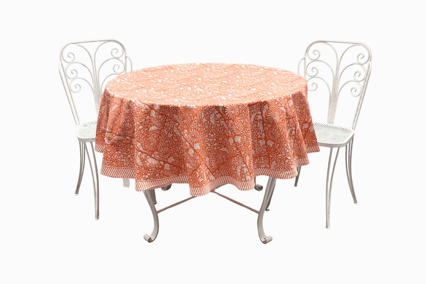 Mantel de algodón TC5 con estampado de bloques de granados