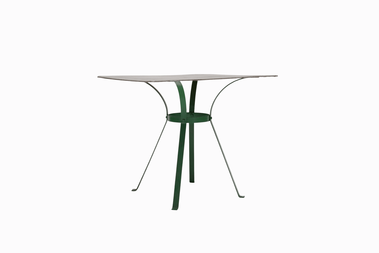 Vintage Brushed Metal Side Table