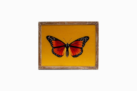 Indian glass painting of a butterfly. (Medium)
