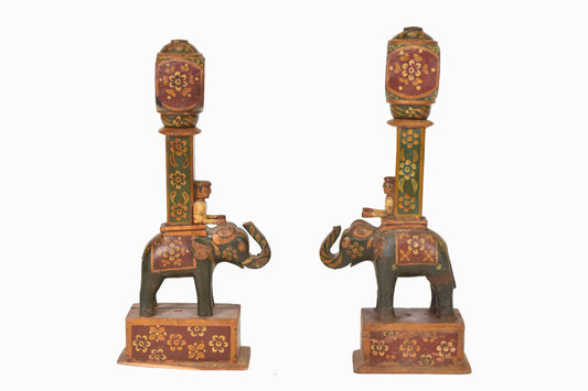 Grands éléphants peints à la main