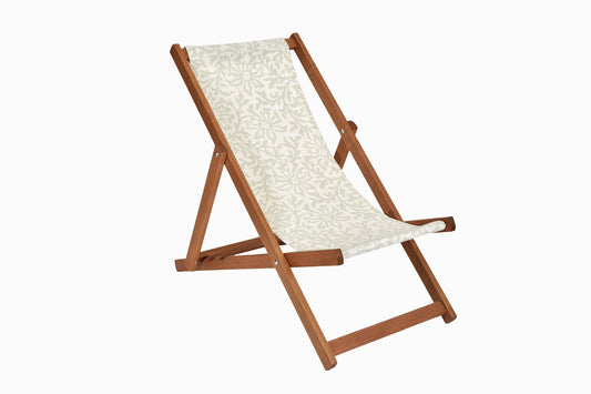 V&A Collaboration Clematis Print Deckchair - Sage Green