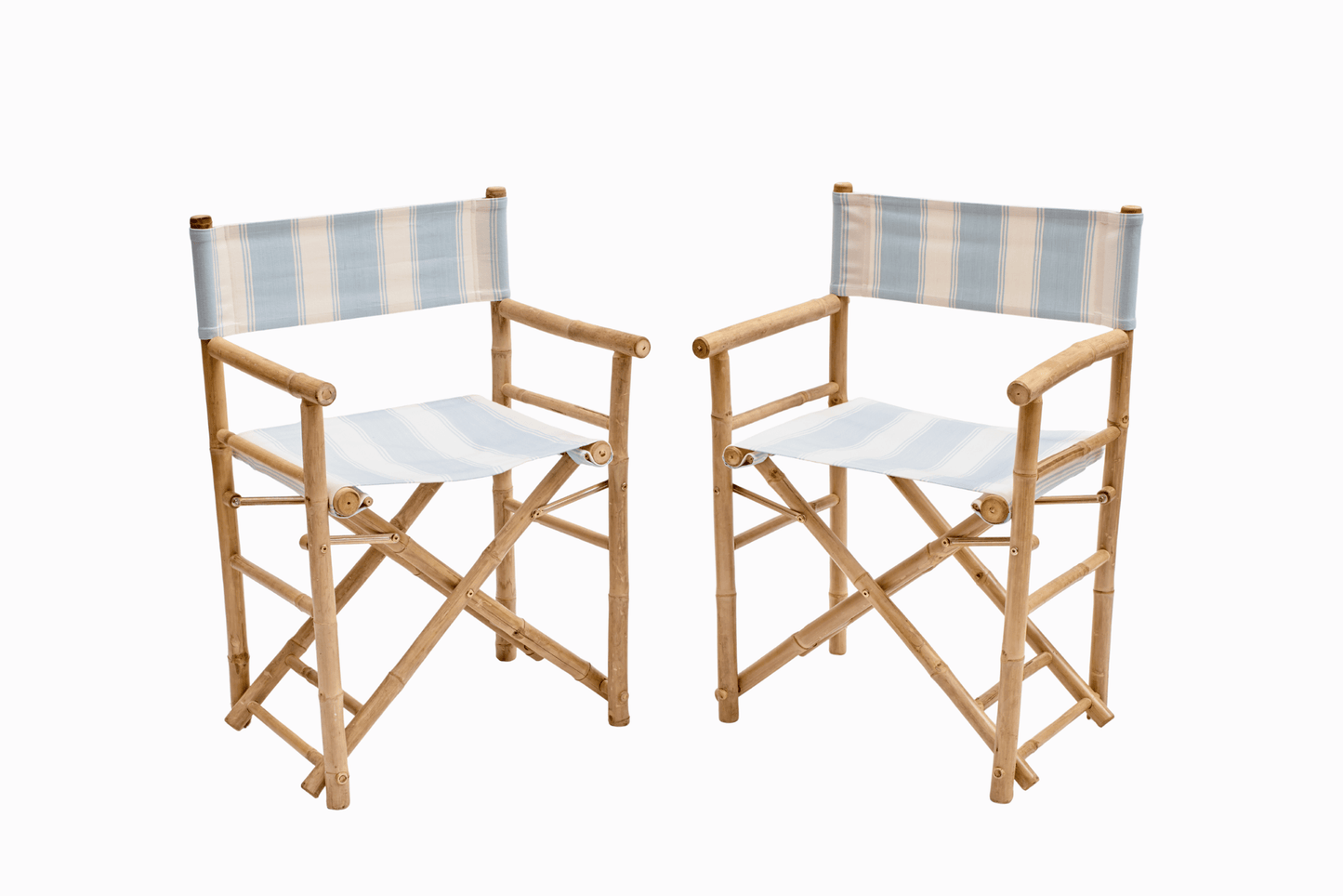 Pale Blue Stripe Director's Chair
