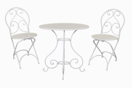 Conjunto de mesa y sillas plegables vintage.