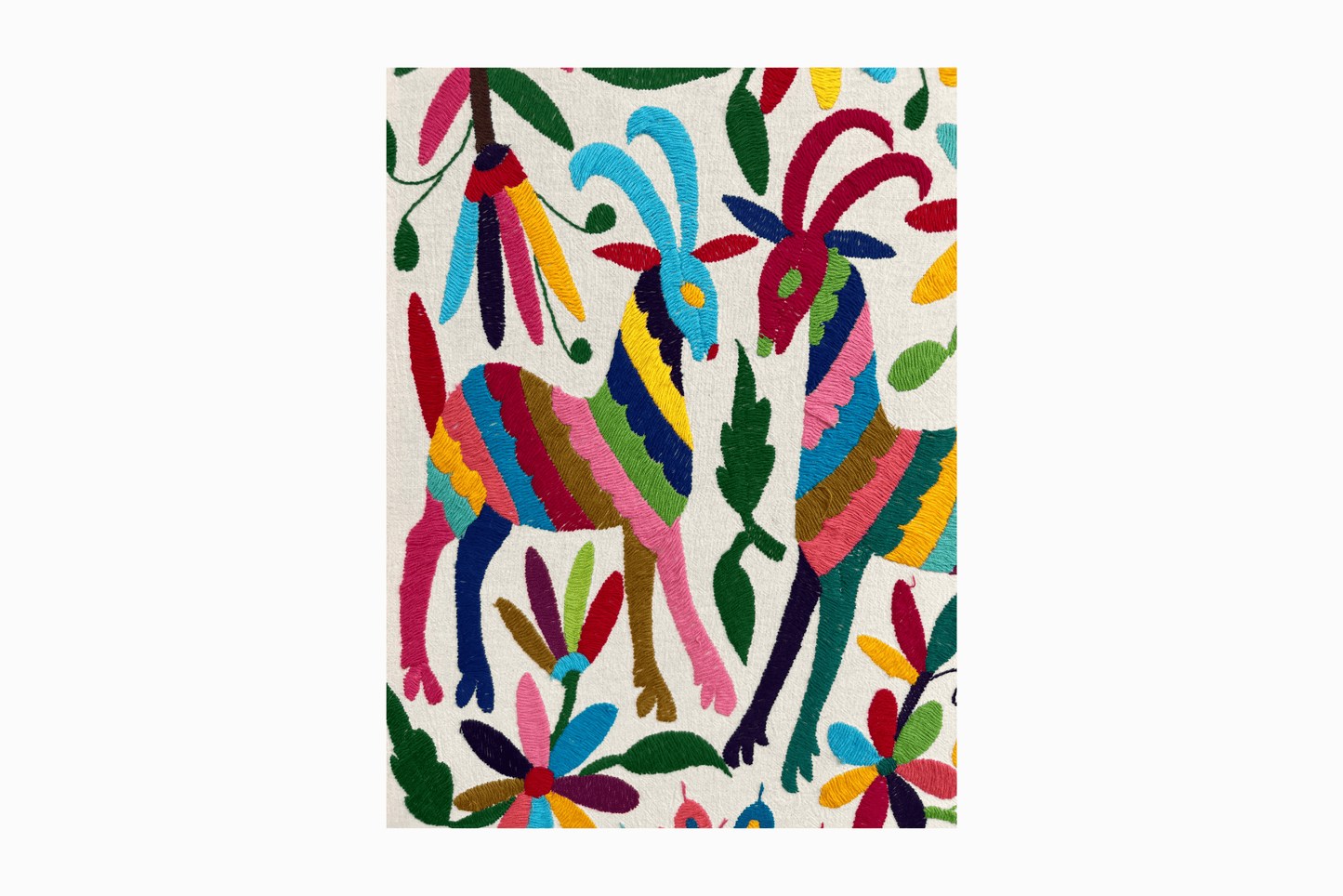 Otomi Mexican Embroidered Textile Art