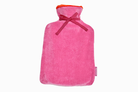 Botella de agua caliente de terciopelo-Rosa