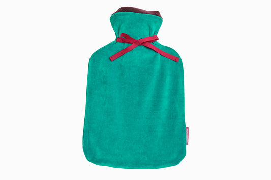 Botella de agua caliente de terciopelo-Verde