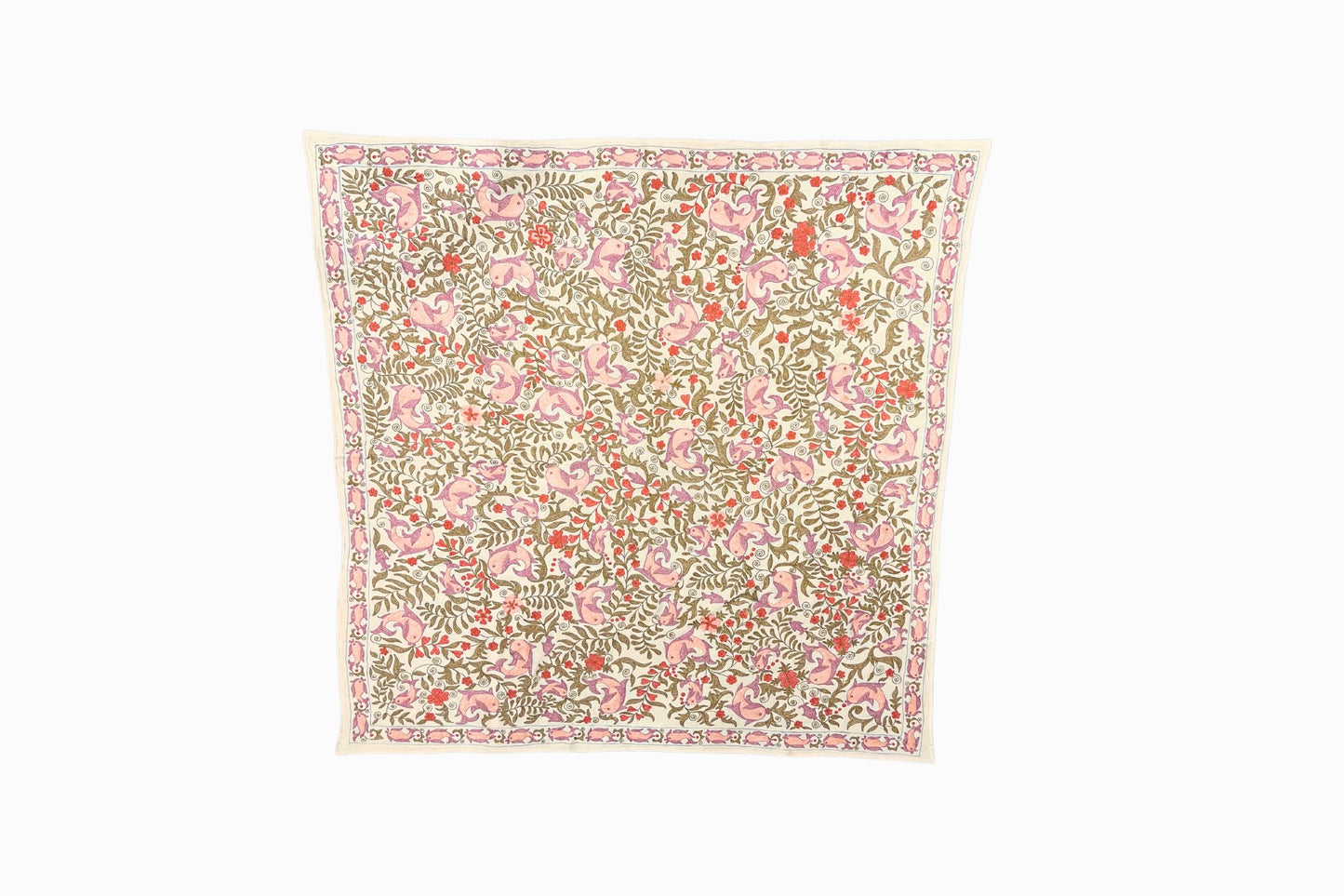 Bedspread with dolphin motif