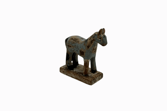 Grey painted small wooden horse