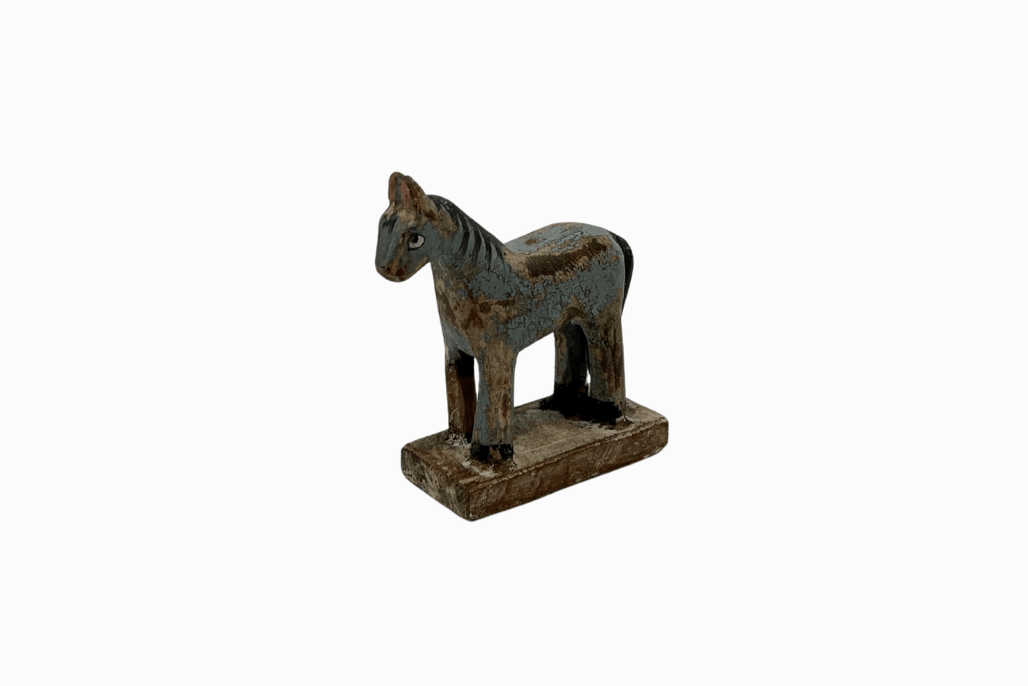 Grey painted small wooden horse