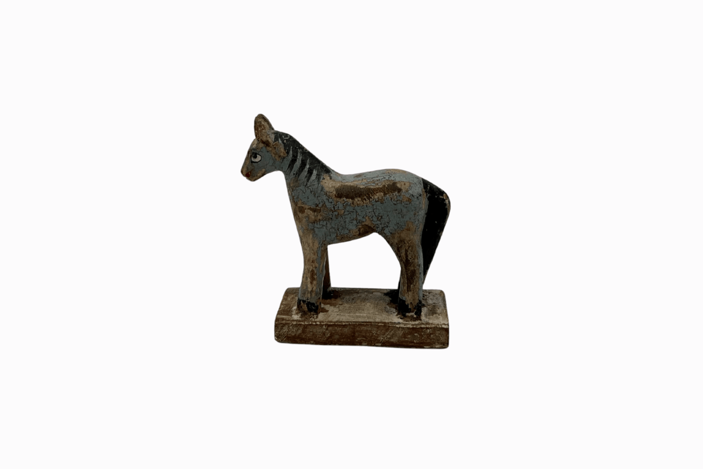 Grey painted small wooden horse