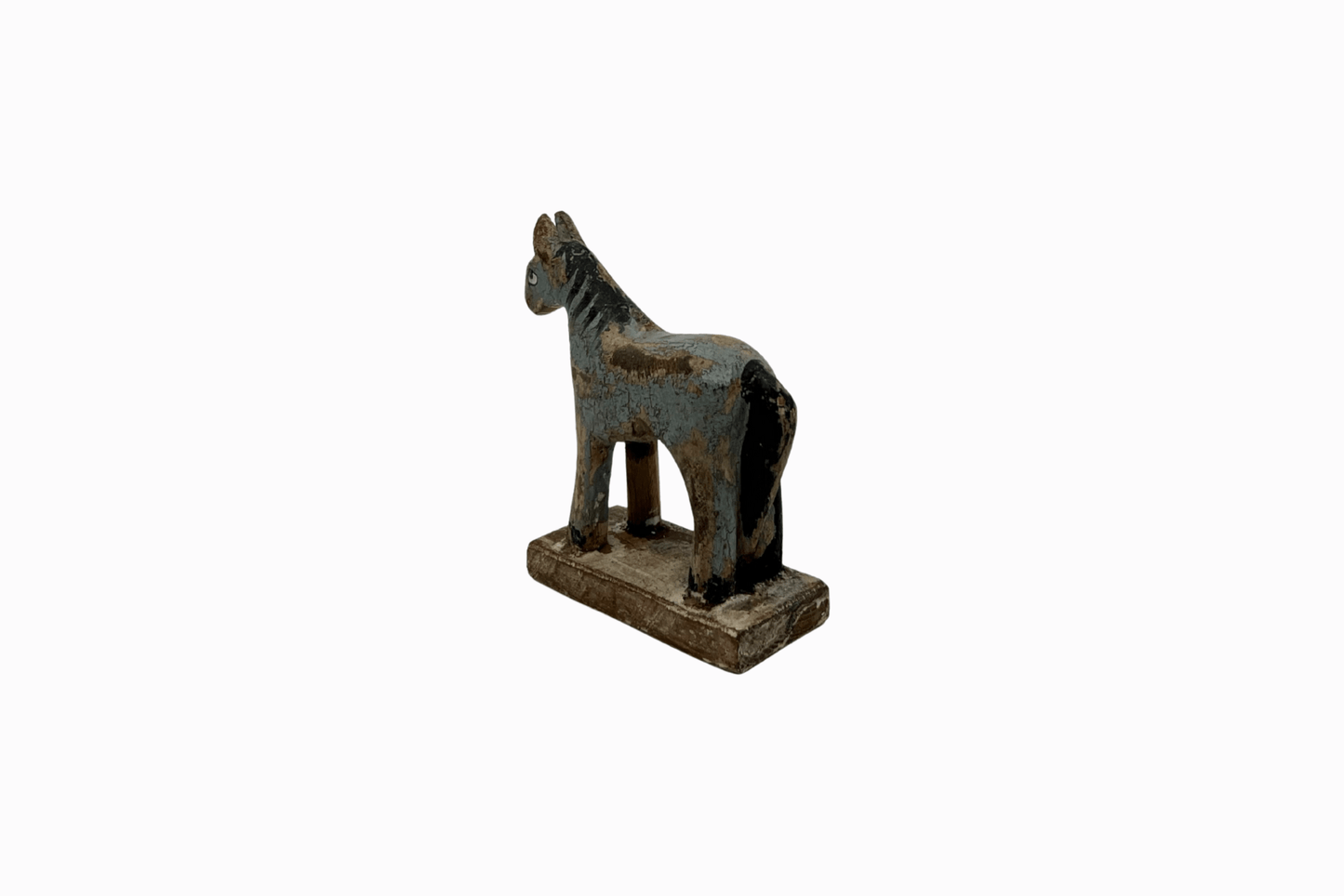 Grey painted small wooden horse