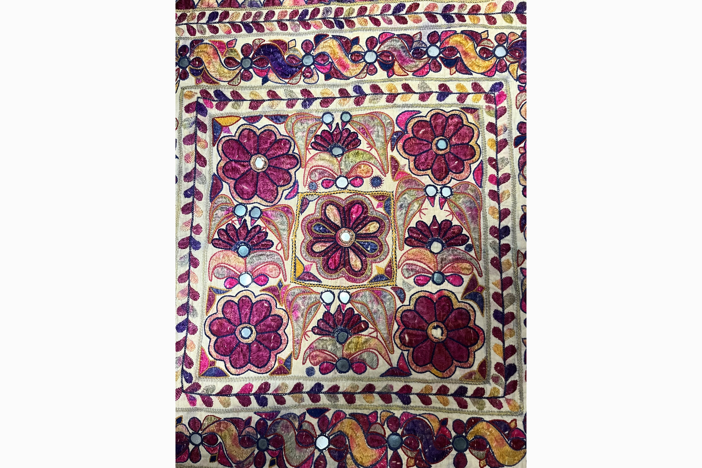 A Gujarati Embroidered 'Chackla' Panel