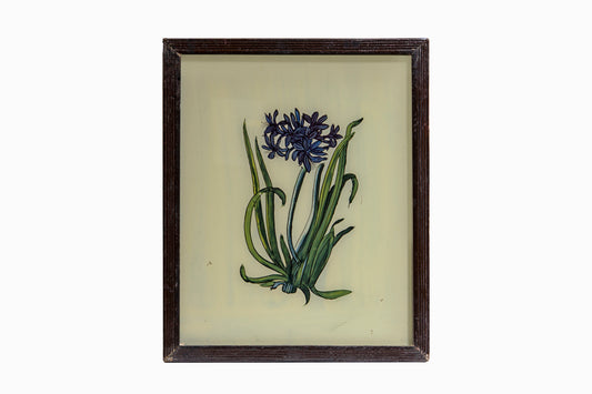 Glass painting of an agapanthus flower. (Medium)