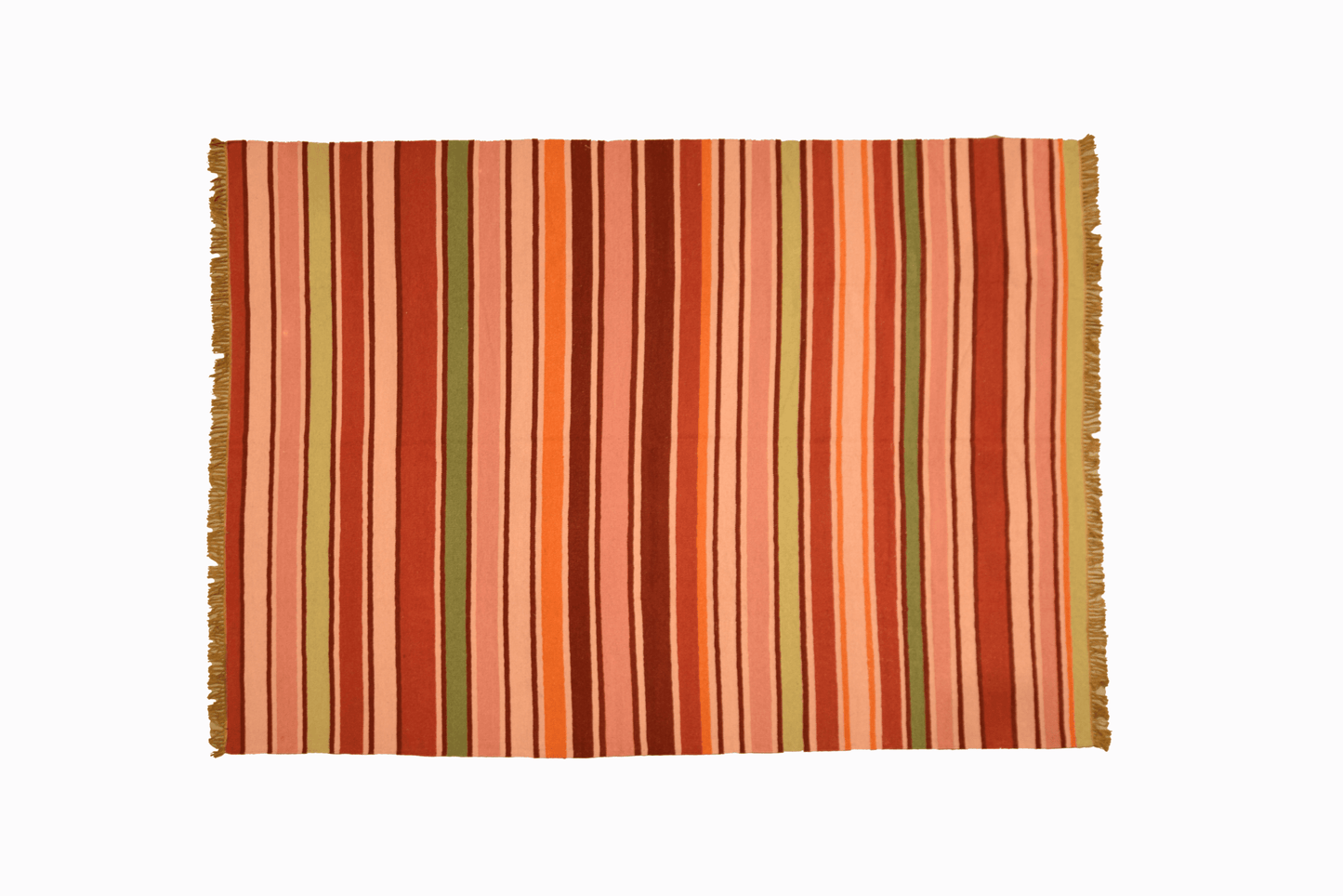 INDIAN STRIPED WOOL DHURRIE -2