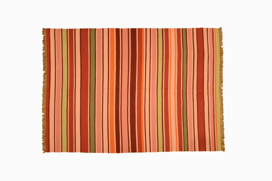 INDIAN STRIPED WOOL DHURRIE -2