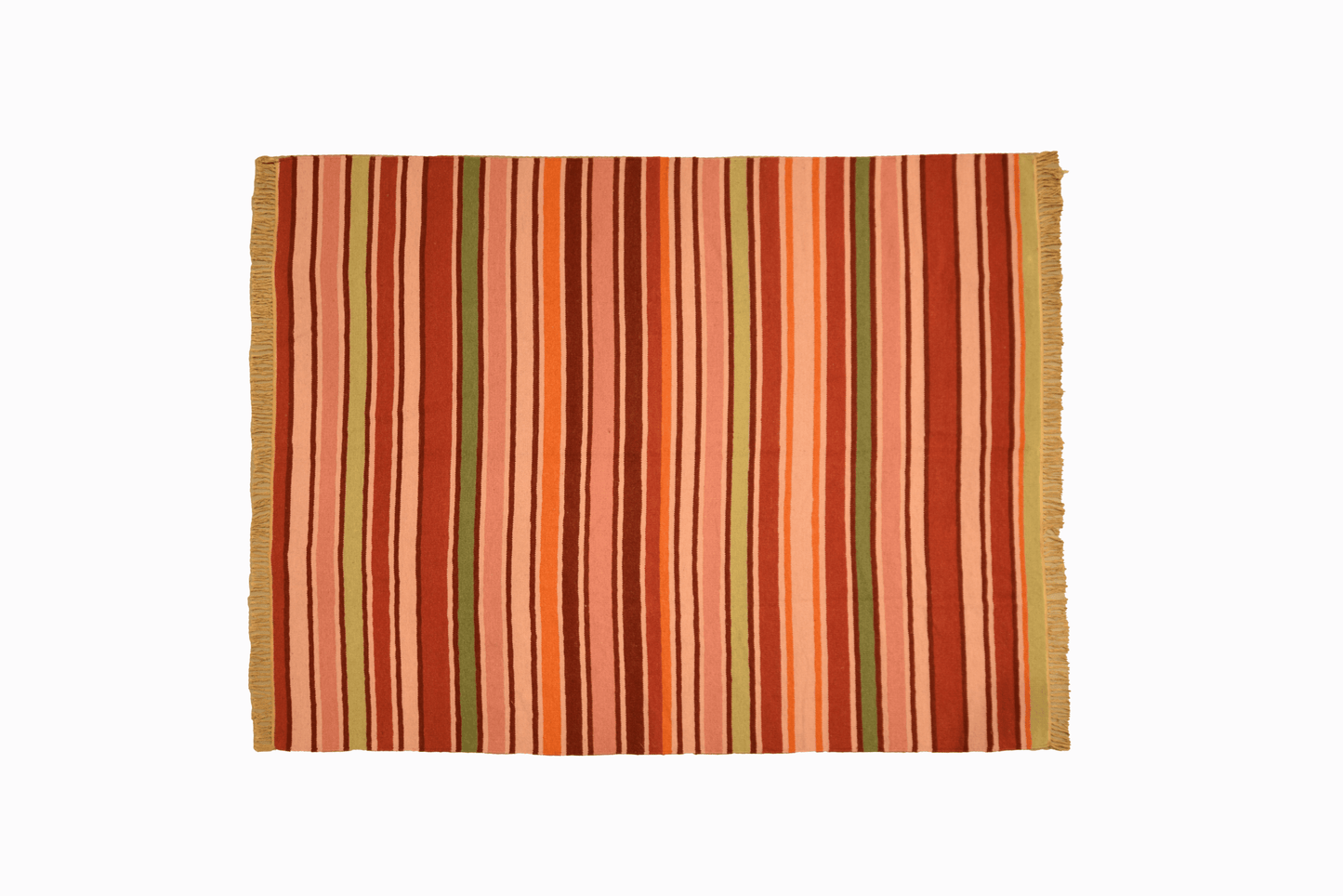 INDIAN STRIPED WOOL DHURRIE -2