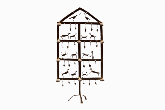 Indian Cut Out Metal Tealight Holder IV