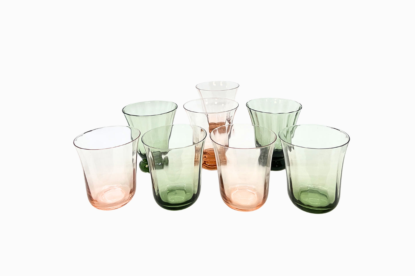 Green Footed Wine Glasses