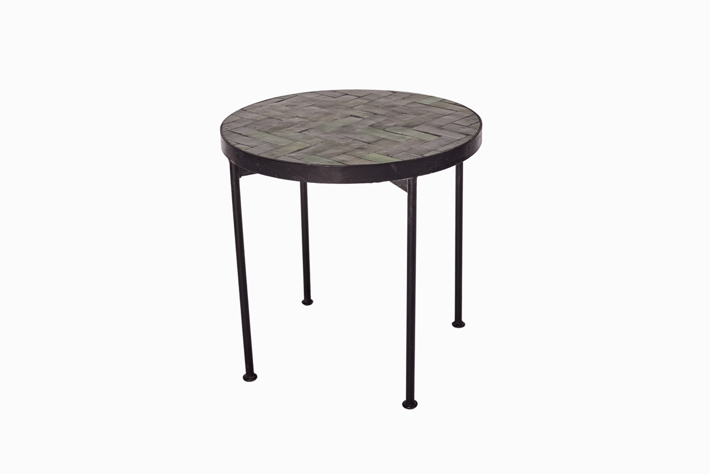 Moroccan Tiled Side Table - Green