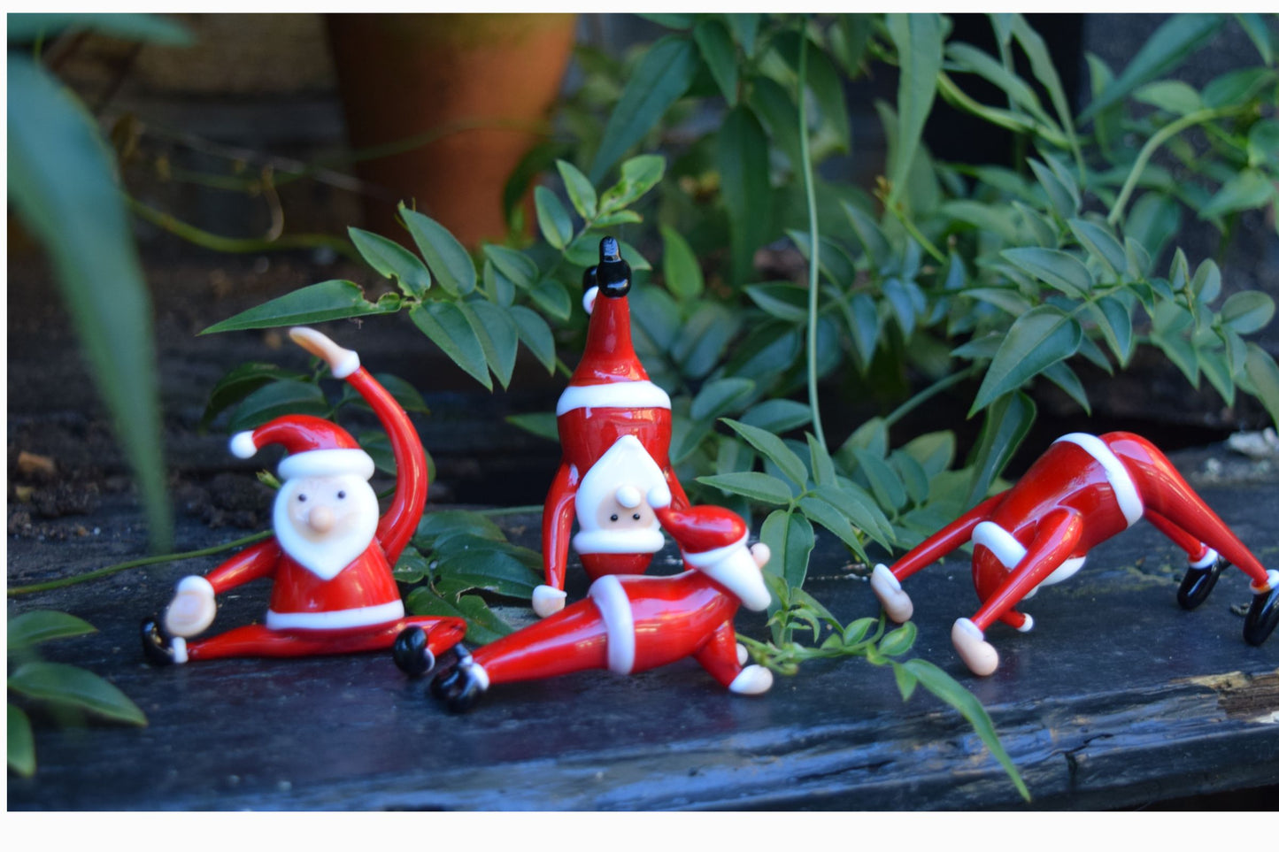Yoga Santas-Juego de cuatro