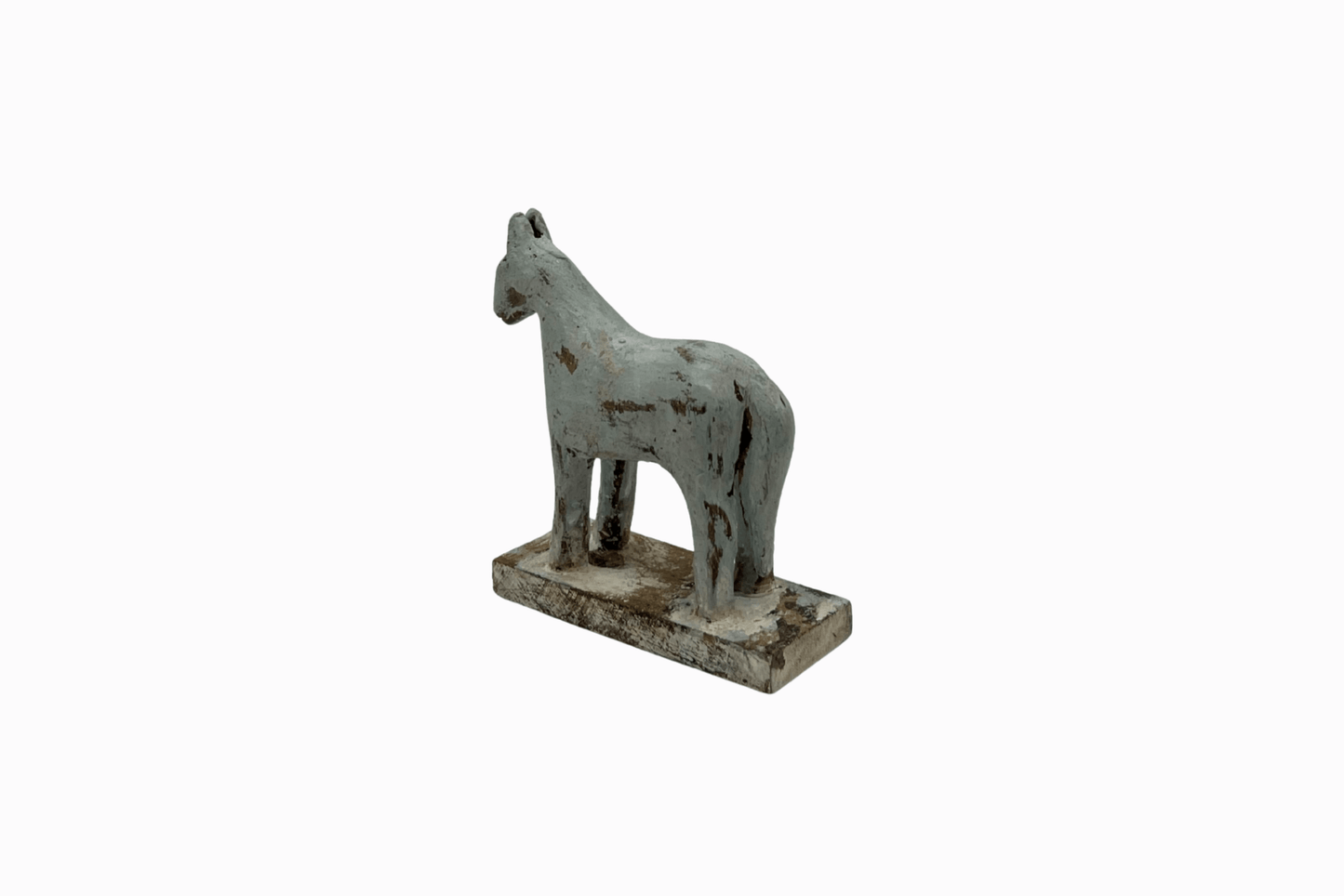 Pale Blue painted small wooden horse 1