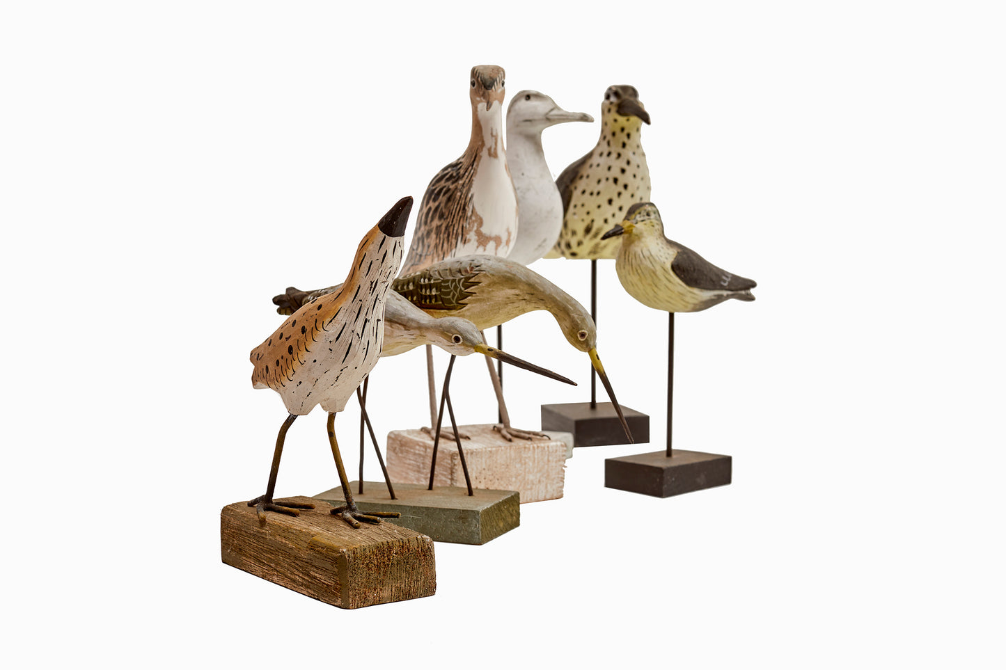 Gaviota de madera pintada