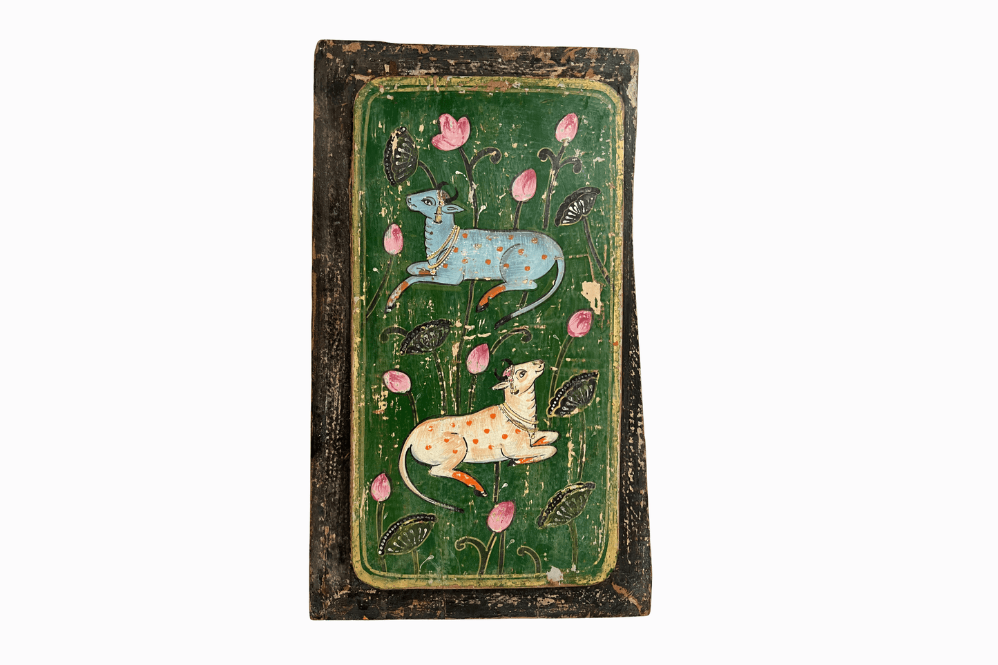 Holy Cows on a Green Panel