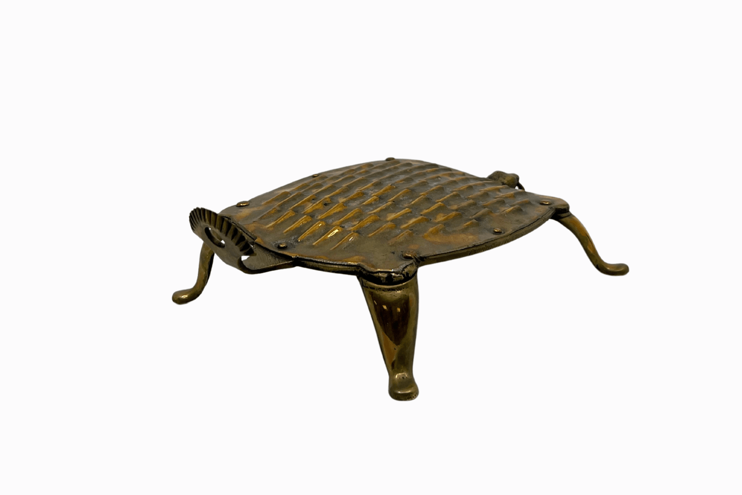 RALLADOR DE TORTUGA DE BRONCE VINTAGE