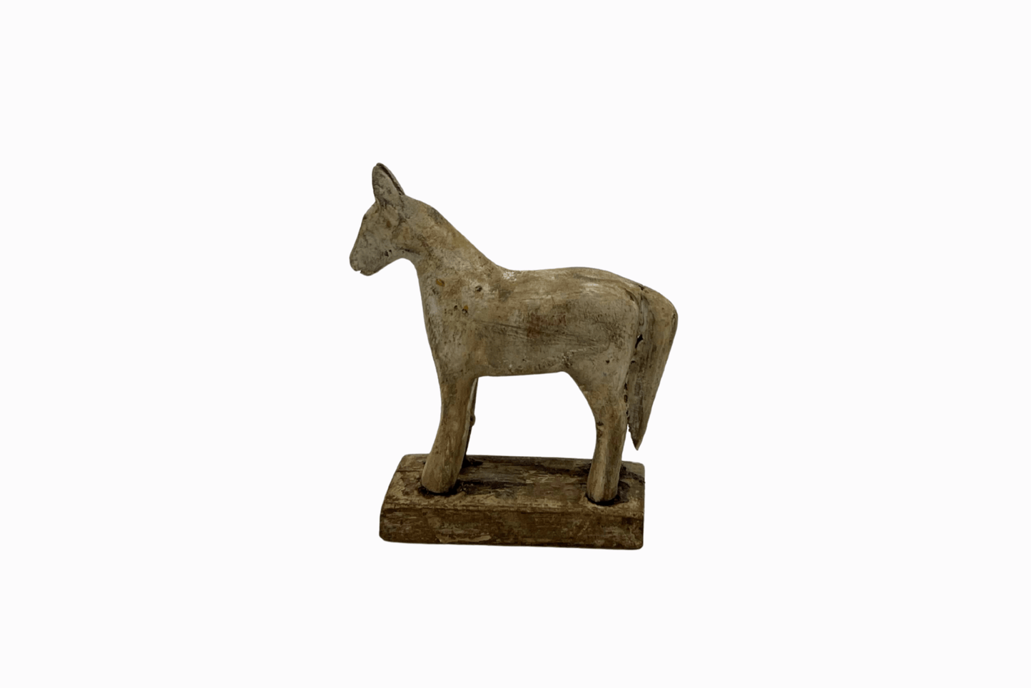 White painted small wooden horse 1