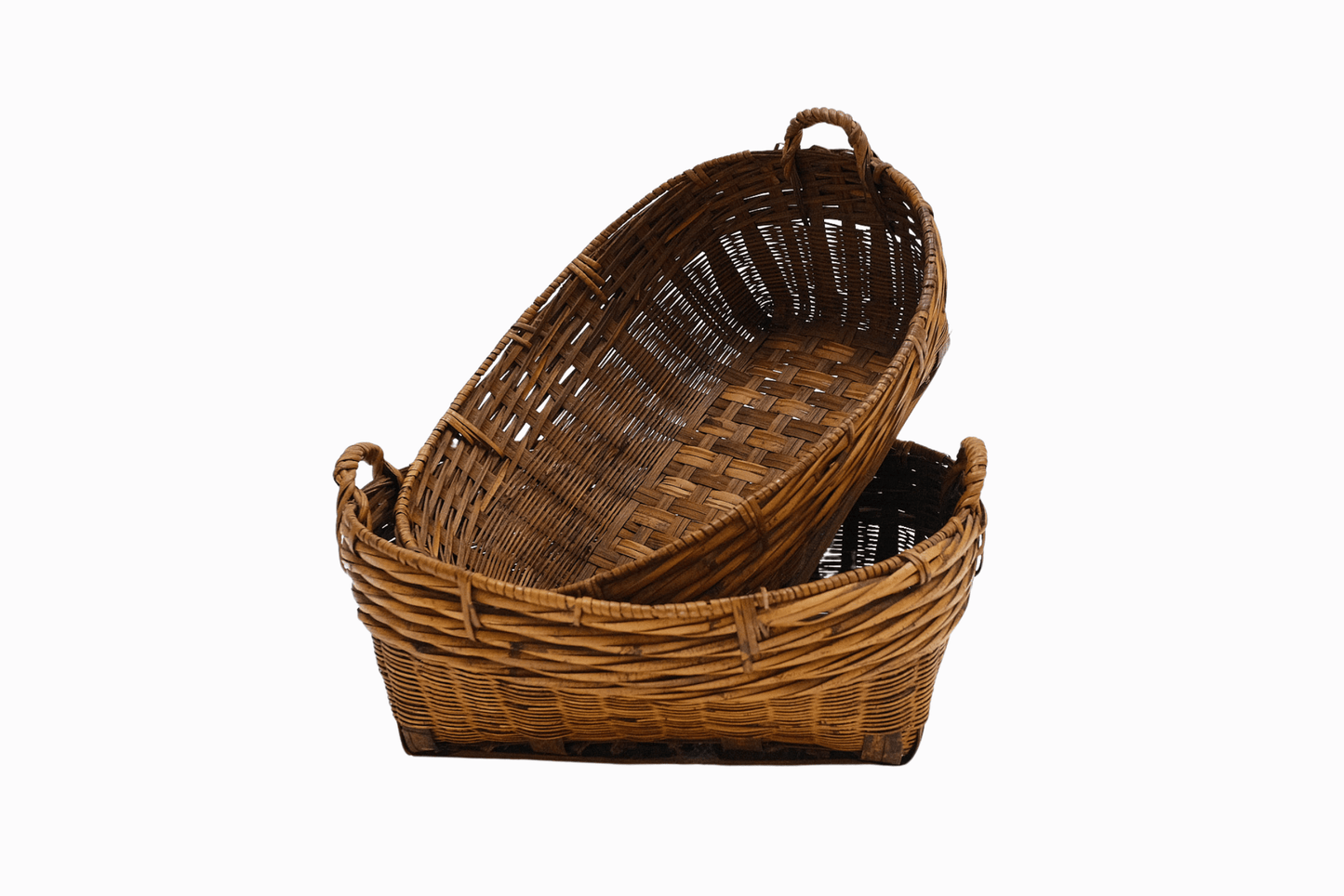 A pair of vintage baskets