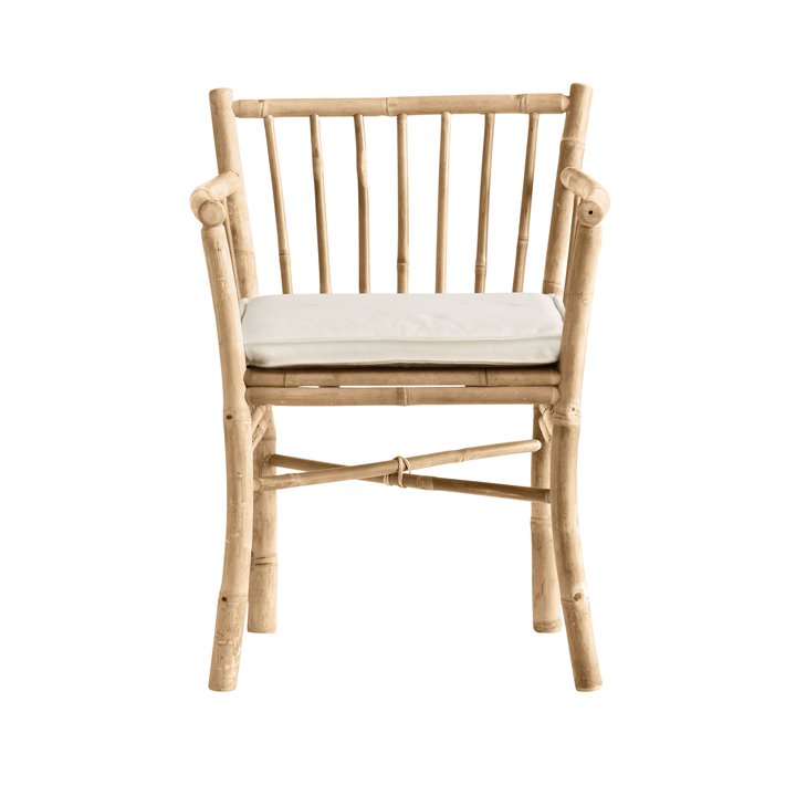 Bamboo Curved Arm Dining Chair