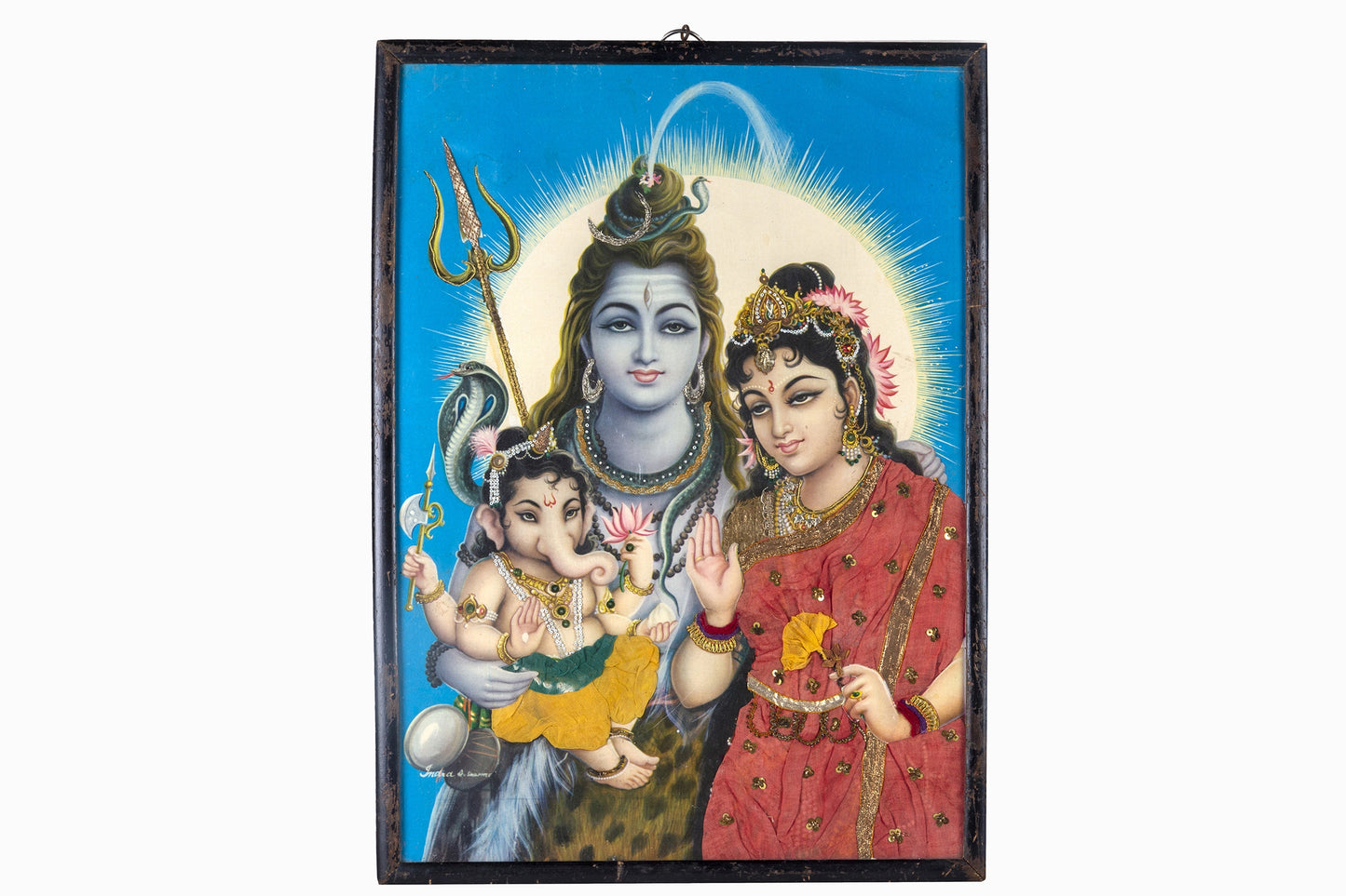 BÉBÉ GANESH AVEC SHIVA ET PARVATI REF PT07